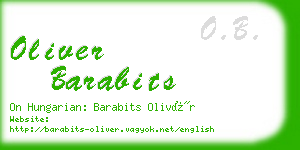 oliver barabits business card